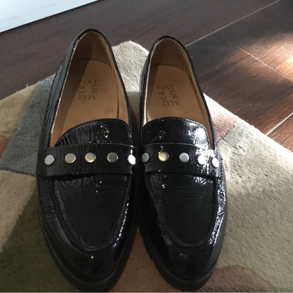 Naturalizer Black Patent Leather Loafers, size 8.5